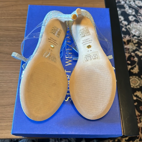 Stuart Weitzman Bow 100 slide Swarovski crystal sandal 6.5 b - Picture 5 of 8